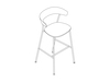 A line drawing - Leeway Stool–Bar Height–Polyurethane Seat
