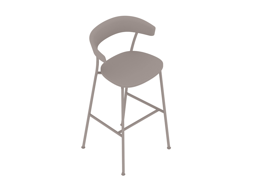 Un rendering generico - Sgabello Leeway - altezza bar - sedile imbottito