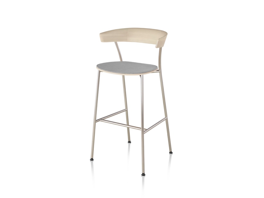A photo - Leeway Stool–Bar Height–Upholstered Seat