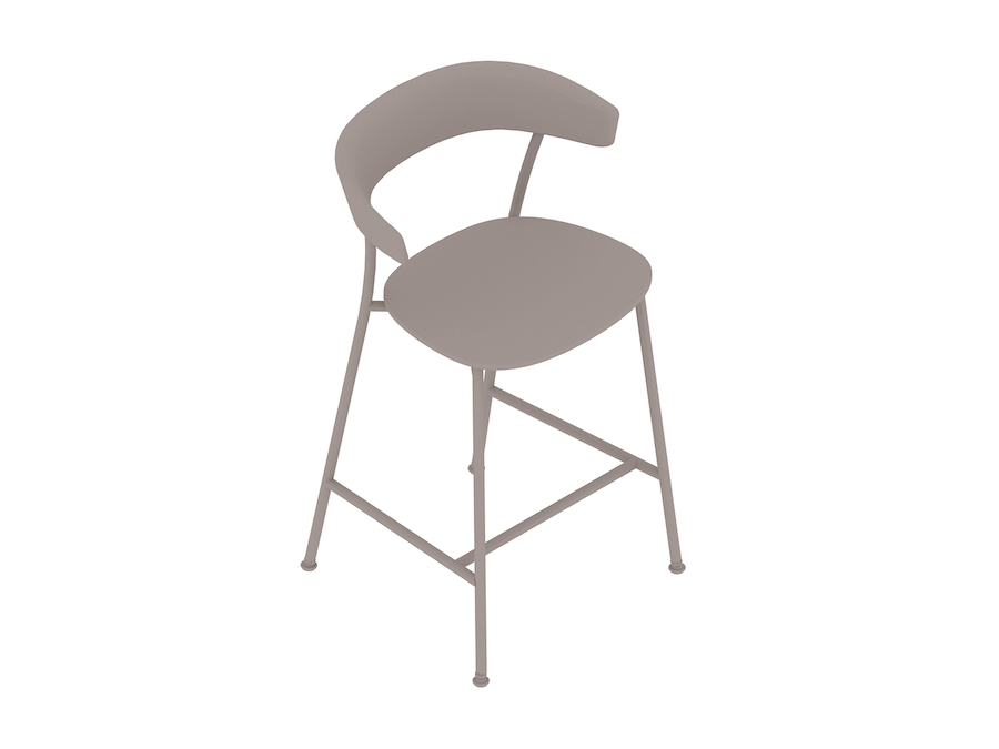 Un rendering generico - Sgabello Leeway - altezza bancone - sedile in poliuretano