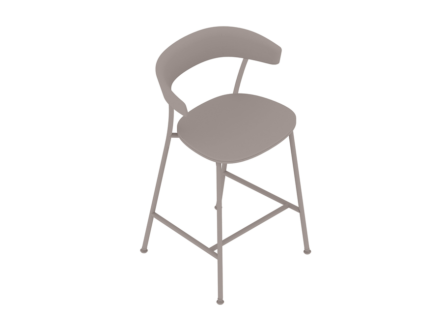 Un rendering generico - Sgabello Leeway - altezza bancone - sedile imbottito