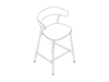 线描图 - Leeway凳子–柜台高度–带软垫的椅座