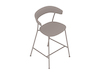 Un rendering generico - Sgabello Leeway - altezza bancone - sedile in legno