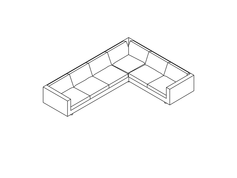 A line drawing - Lispenard Sectional Sofa – Right