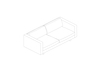 A line drawing - Lispenard Sofa–2 Seat