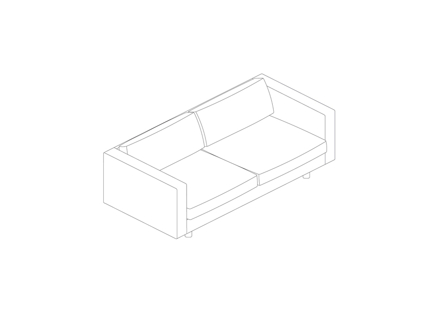 A line drawing - Lispenard Sofa–2 Seat