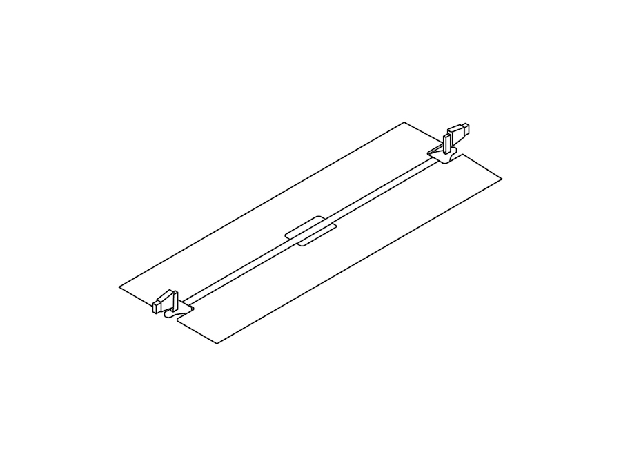 A line drawing - Logic Reach–Under Carpet Track–Flat Data Track