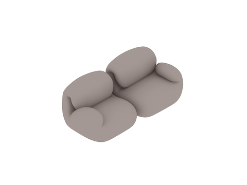 A generic rendering - Luva Modular Sofa Group–2 Seat Sofa