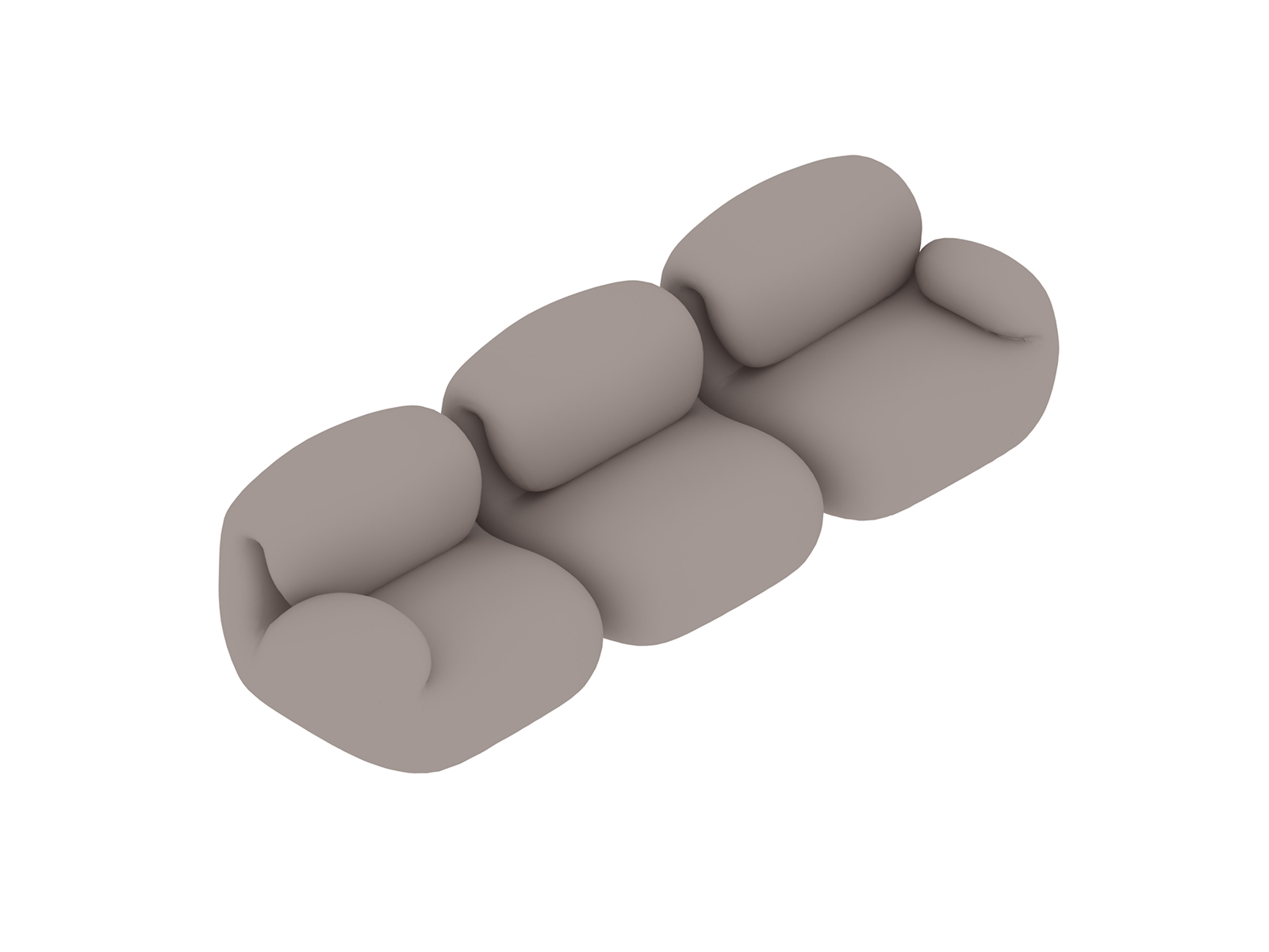 Uma renderização genérica - Grupo de sofás modulares Luva — Sofá de 3 lugares