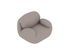 Uma renderização genérica - Grupo de sofás modulares Luva — Cadeira com braços