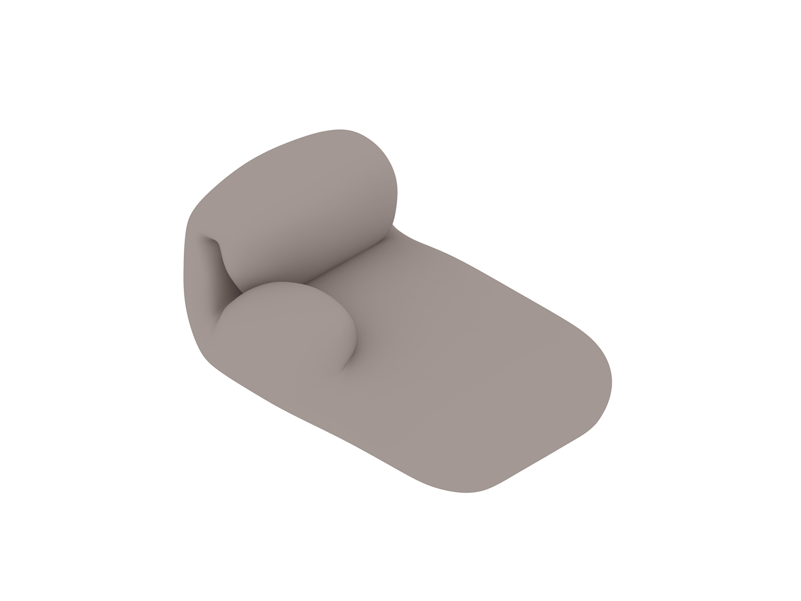 Een generieke rendering - Luva modulaire Sofa Group – Chaise – armleuning rechts
