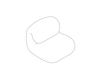 A line drawing - Luva Modular Sofa Group – Single Seat – Armless