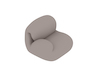 Een generieke rendering - Luva modulaire Sofa Group – eenzits – armleuning rechts