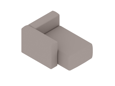 Uma renderização genérica - Sofá Mags Modular– Estreito–Chaise –lado esquerdo