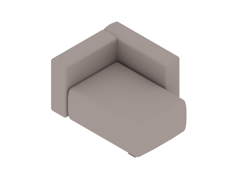 Uma renderização genérica - Sofá Mags Modular– Estreito–Chaise –lado direito