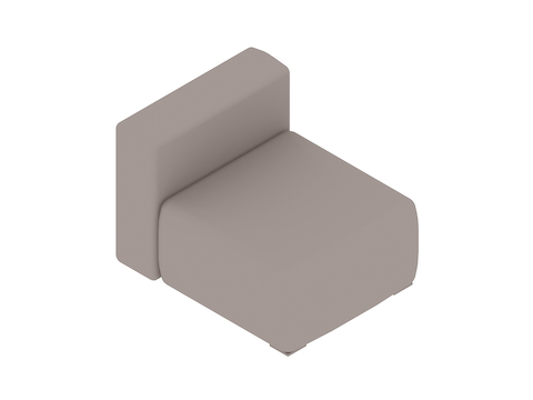 Uma renderização genérica - Sofá Mags Modular– Estreito–Unidade reta–Meio