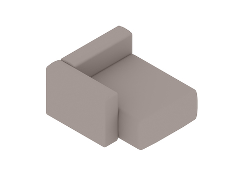 Uma renderização genérica - Sofá Mags Modular– Largo–Chaise –esquerdo