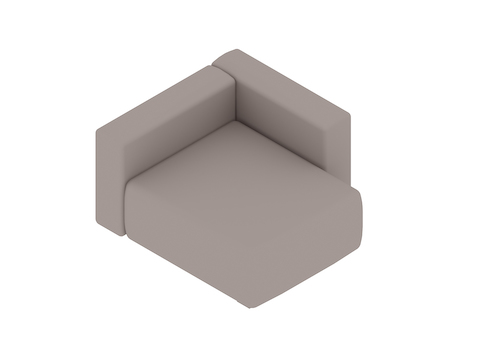Uma renderização genérica - Sofá Mags Modular– Largo–Chaise –direito