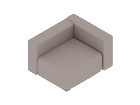 Uma renderização genérica - Sofá Mags Modular– Largo–Unidade reta –lado direito