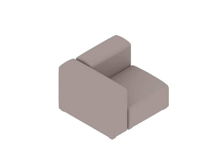 Uma renderização genérica - Sofá Mags Soft Modular–Canto –lado esquerdo