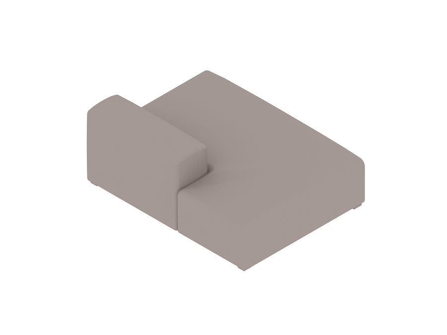 Uma renderização genérica - Sofá Mags Soft Modular–Lounge–Unidade reta –lado esquerdo