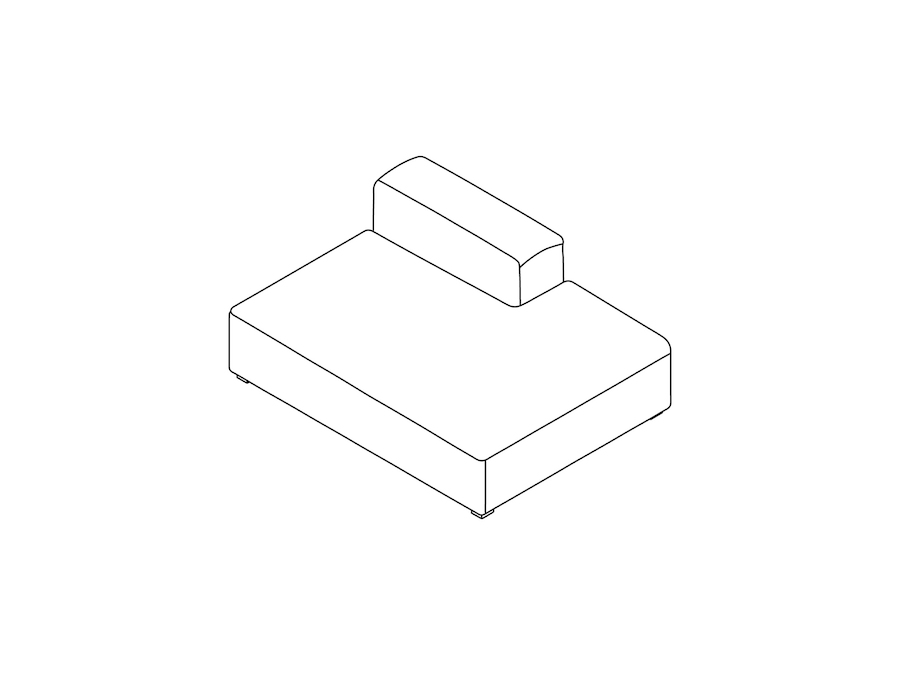 Um desenho de linha - Sofá Mags Soft Modular–Lounge–Unidade reta –lado direito