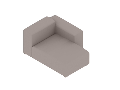 Uma renderização genérica - Sofá Mags Soft Modular–Estreito–Chaise –lado direito