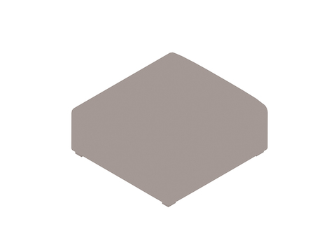 Uma renderização genérica - Sofás modulares Mags Soft – Otomana – pequenos