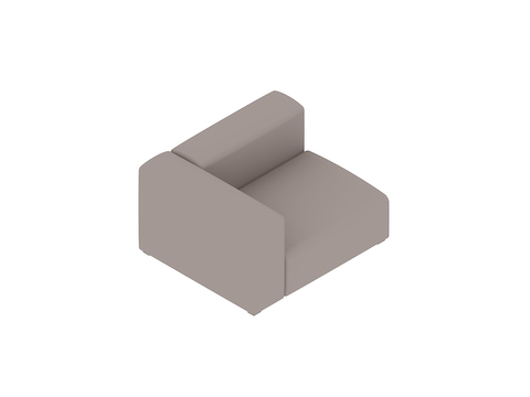 Uma renderização genérica - Sofá Mags Soft Modular–Largo–Unidade reta –lado esquerdo