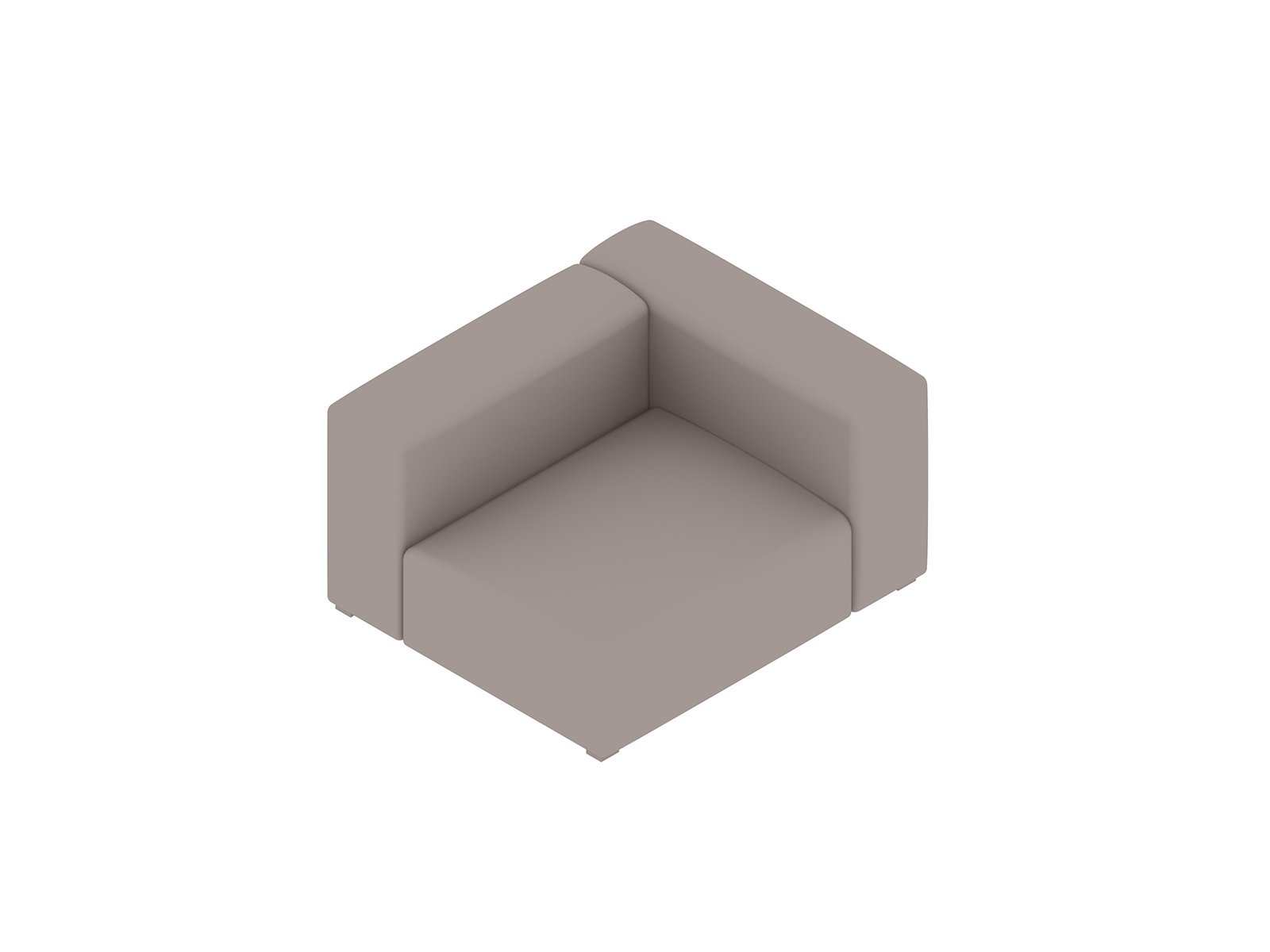 Uma renderização genérica - Sofá Mags Soft Modular–Largo–Unidade reta–lado direito