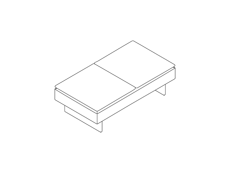 A line drawing - Mantle Bench–2 Seat