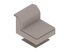 Een generieke rendering - Mantle Club-stoel – zonder armleuningen – zwenkwielenonderstel