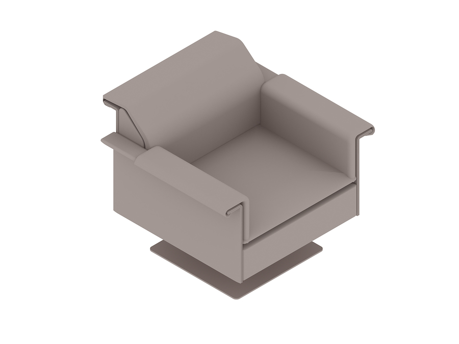 Uma renderização genérica - Cadeira Club Mantle–Com braços–Base giratória