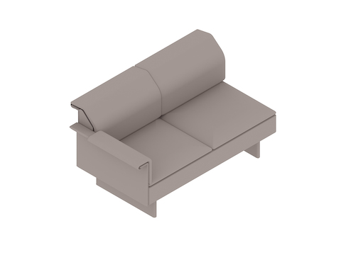 A generic rendering - Mantle Settee–Right Arm