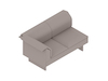 A generic rendering - Mantle Settee–Right Corner–Left Armless