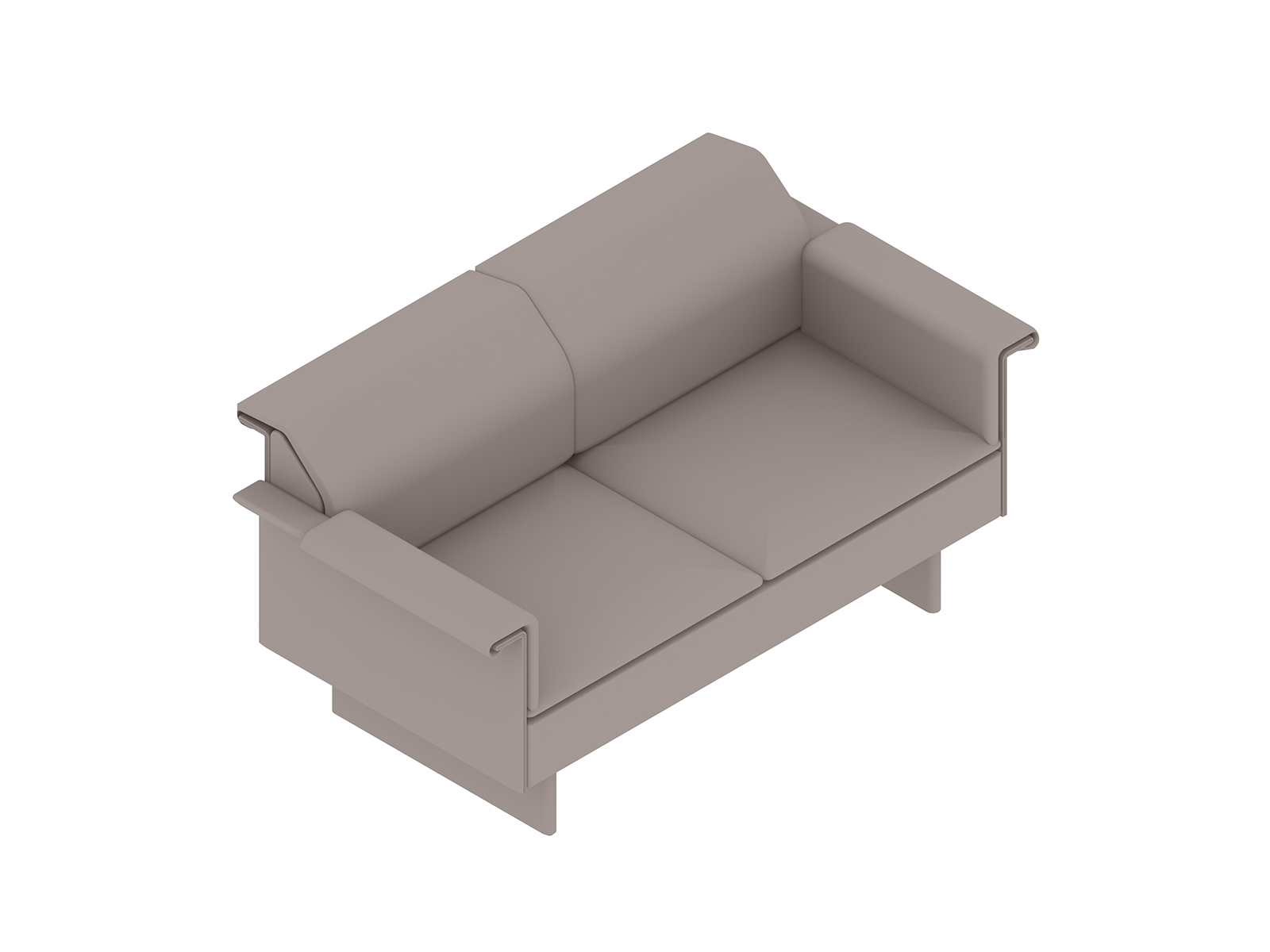 A generic rendering - Mantle Settee–With Arms