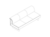 A line drawing - Mantle Sofa–Armless
