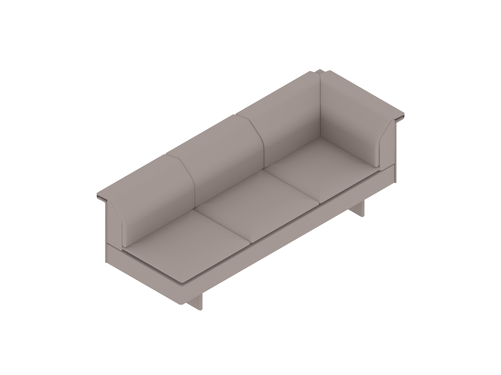 A generic rendering - Mantle Sofa–Left Corner–Right Armless