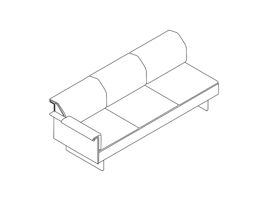 线描图 - Mantle沙发–右侧扶手