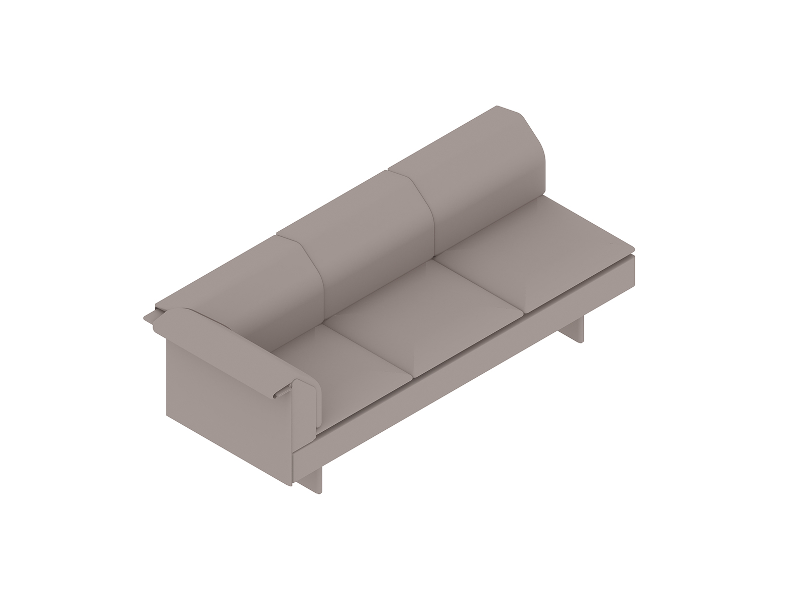 A generic rendering - Mantle Sofa–Right Corner–Left Armless