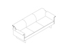 A line drawing - Mantle Sofa–With Arms