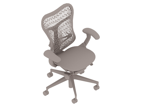 通用渲染图 - Mirra 2座椅–聚合物靠背–可调式扶手