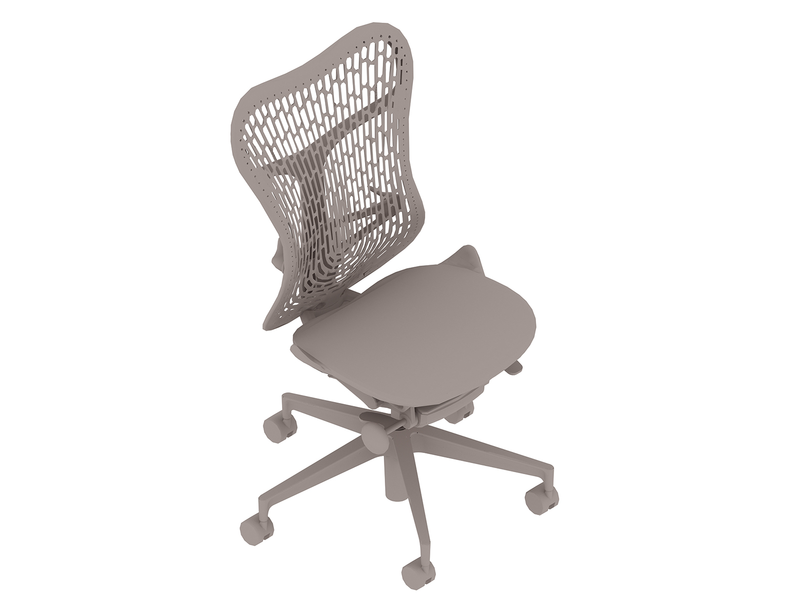 通用渲染图 - Mirra 2座椅–聚合物靠背–无扶手