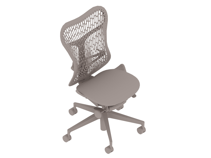 Un rendering generico - Seduta Mirra 2 - schienale in polimero - senza braccioli