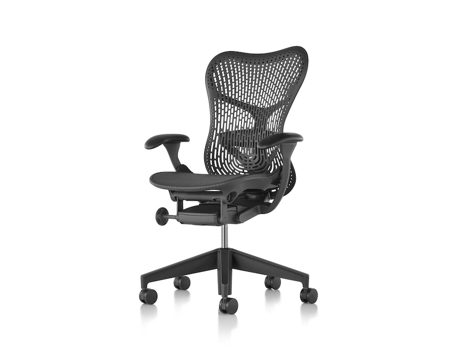 Uma foto - Cadeira Mirra 2–Encosto Polímero-TriFlex –Braços fixos