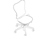 Een lijntekening - Mirra 2-stoel–Suspensierugleuning–Zonder armleuningen