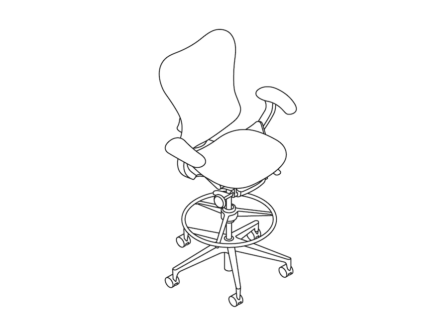 A line drawing - Mirra 2 Stool