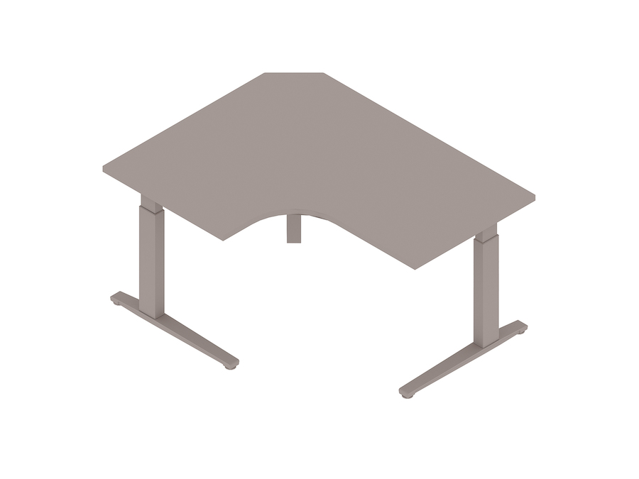A generic rendering - Motia Sit-to-Stand Table–Extended Corner