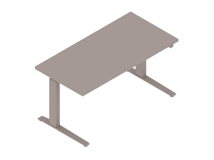 Uma renderização genérica - Mesas Sit-to-Stand Motia–Retangular–Pé em C