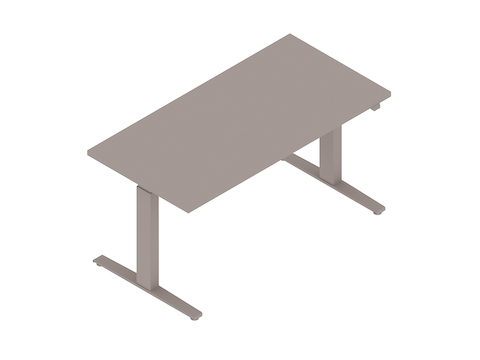 A generic rendering - Motia Sit-to-Stand Table–Rectangular–T Foot